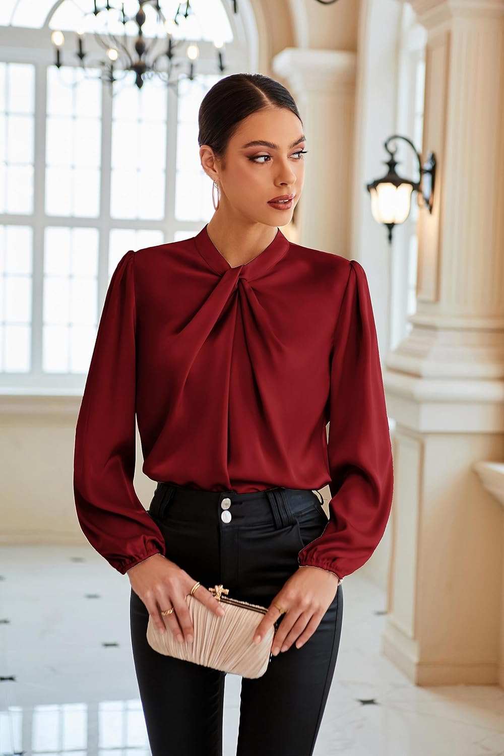 Blusa larga con lazo GRACE KARIN Blusa larga con lazo GRACE KARIN
